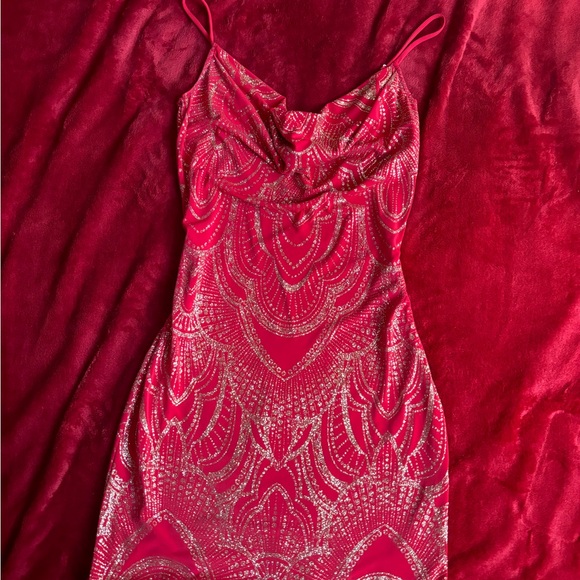 Vintage Dresses & Skirts - Women’s vintage formal gown maxi glitter red dress